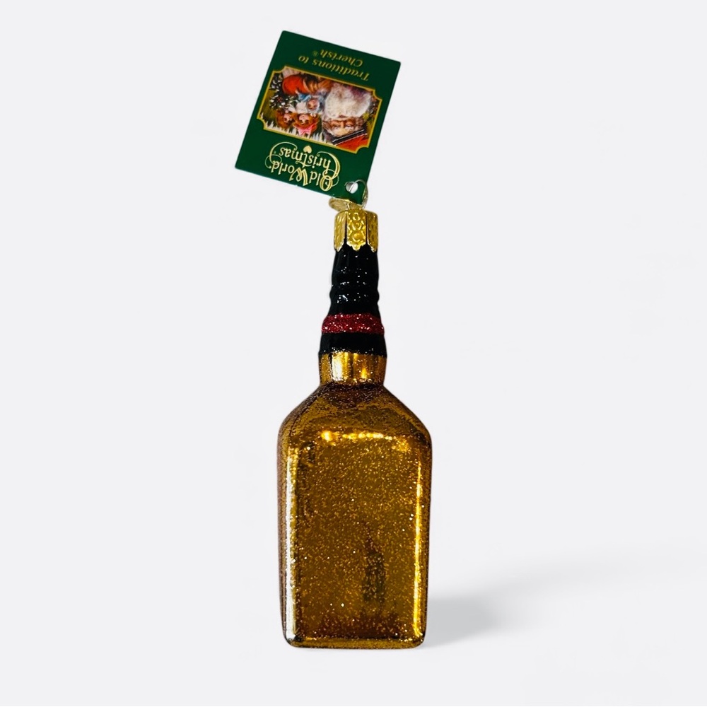 Old World Christmas Bourbon Whiskey Bottle Ornament NWT - Picture 3 of 6